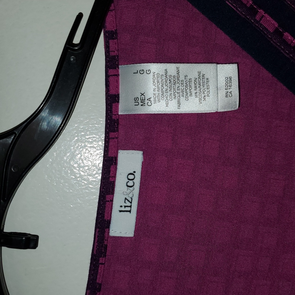 Liz & Co. Magenta Blouse